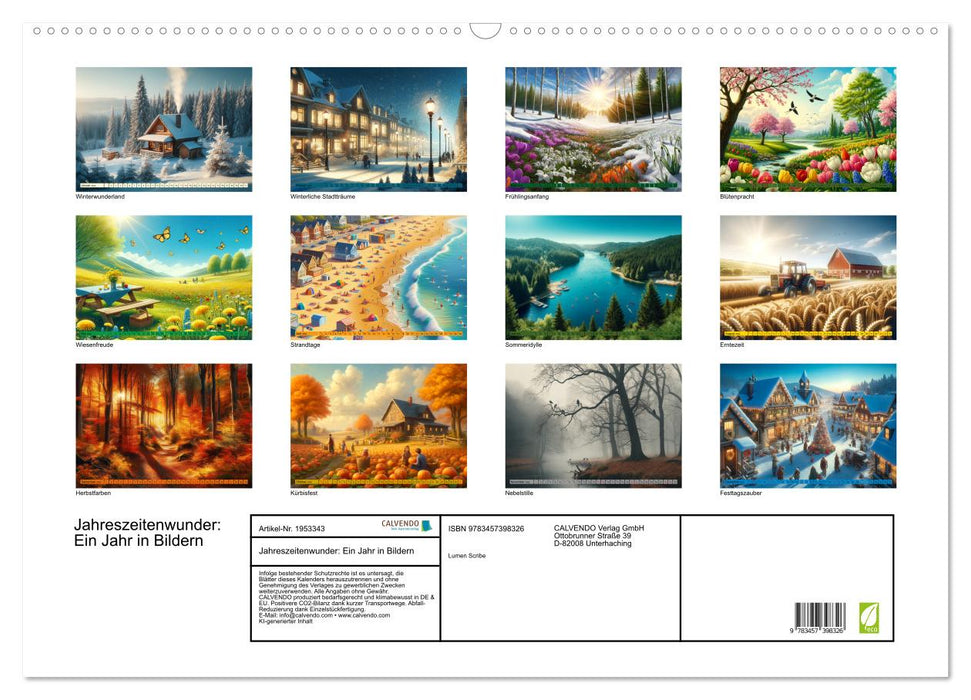 Jahreszeitenwunder: Ein Jahr in Bildern (CALVENDO Wandkalender 2026)