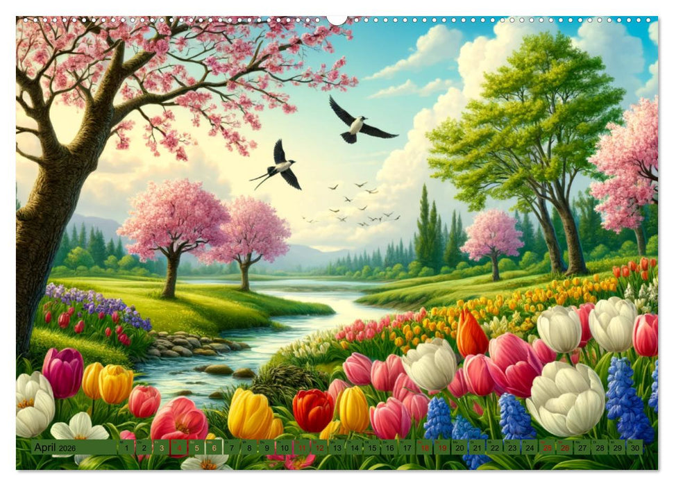 Jahreszeitenwunder: Ein Jahr in Bildern (CALVENDO Wandkalender 2026)