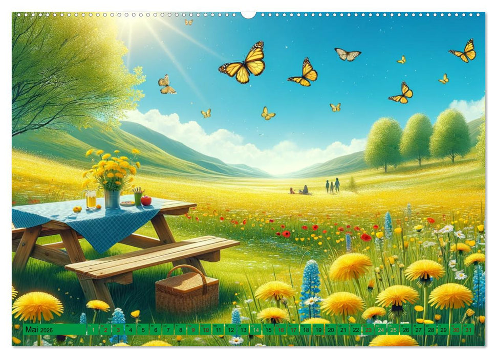 Jahreszeitenwunder: Ein Jahr in Bildern (CALVENDO Wandkalender 2026)