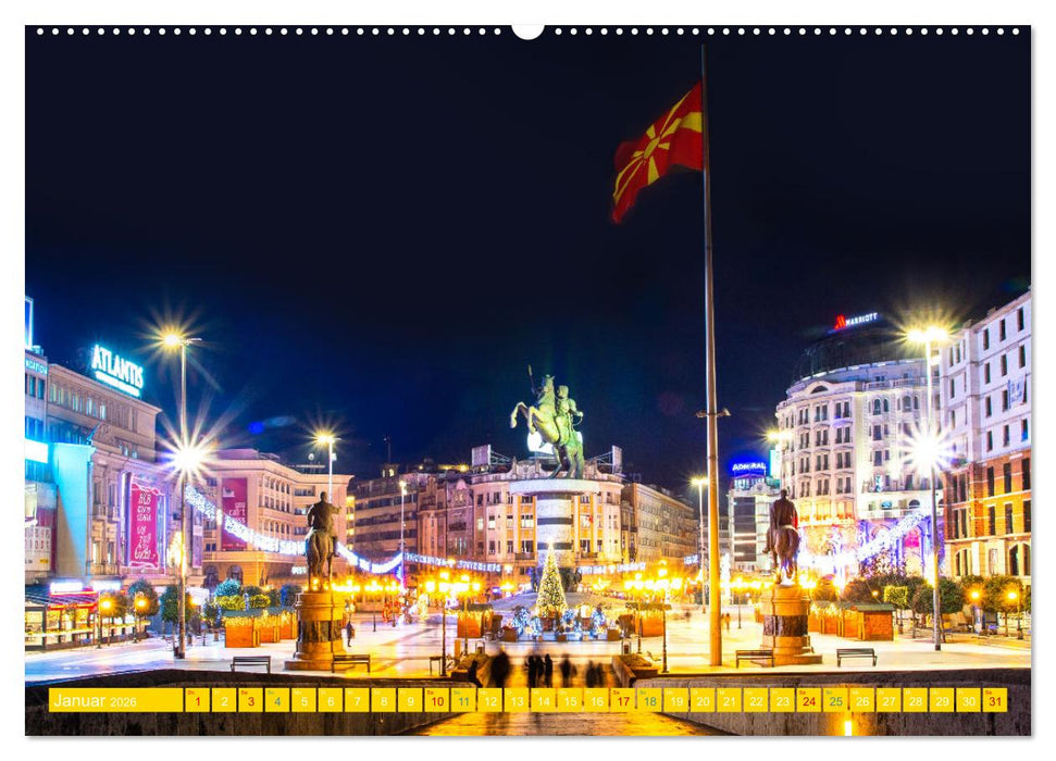 Skopje - Nordmazedoniens überraschende Hauptstadt (CALVENDO Wandkalender 2026)