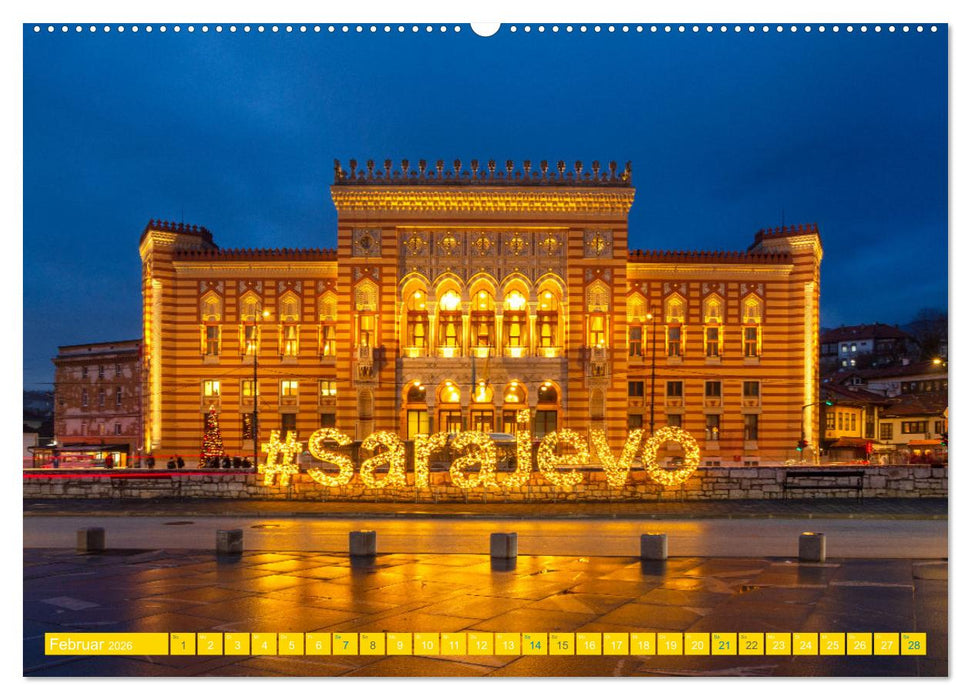 Sarajevo - Vielfältige Hauptstadt von Bosnien und Herzegowina (CALVENDO Wandkalender 2026)