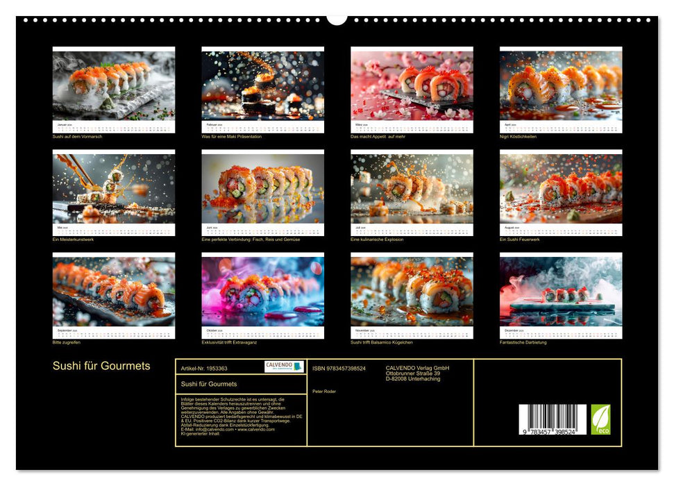 Sushi für Gourmets (CALVENDO Premium Wandkalender 2026)