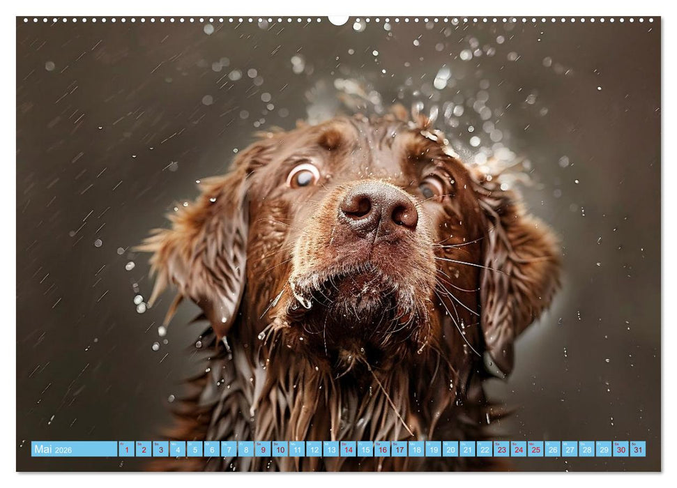 Hunde und Wasser (CALVENDO Premium Wandkalender 2026)