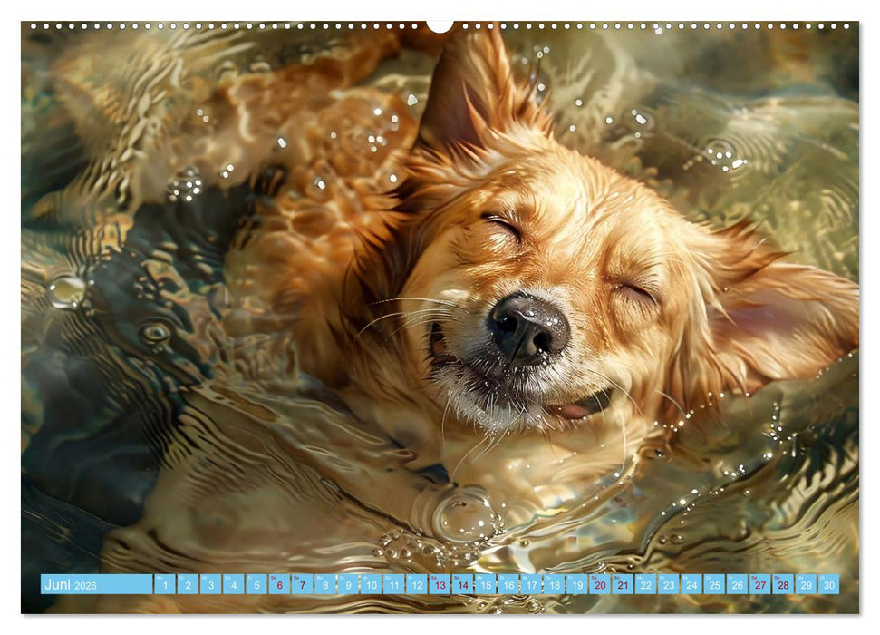 Hunde und Wasser (CALVENDO Premium Wandkalender 2026)