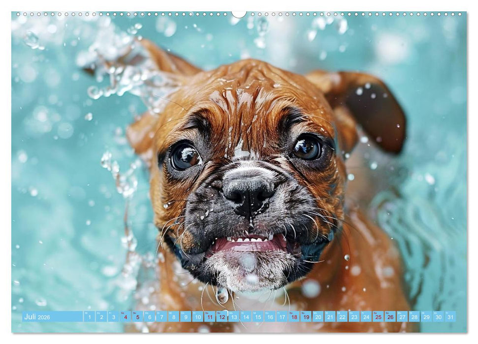 Hunde und Wasser (CALVENDO Premium Wandkalender 2026)