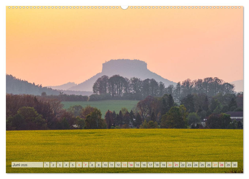 Sächsische Schweiz - Wandern durch das Elbsandsteingebirge (CALVENDO Premium Wandkalender 2026)
