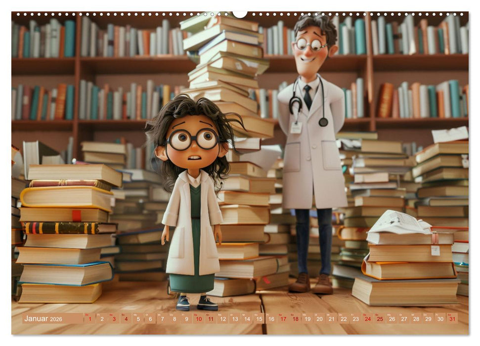 Nur ein paar Semester Medizin (CALVENDO Premium Wandkalender 2026)