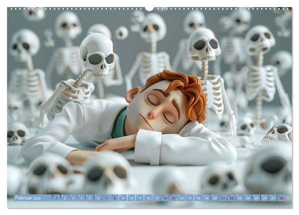 Nur ein paar Semester Medizin (CALVENDO Premium Wandkalender 2026)