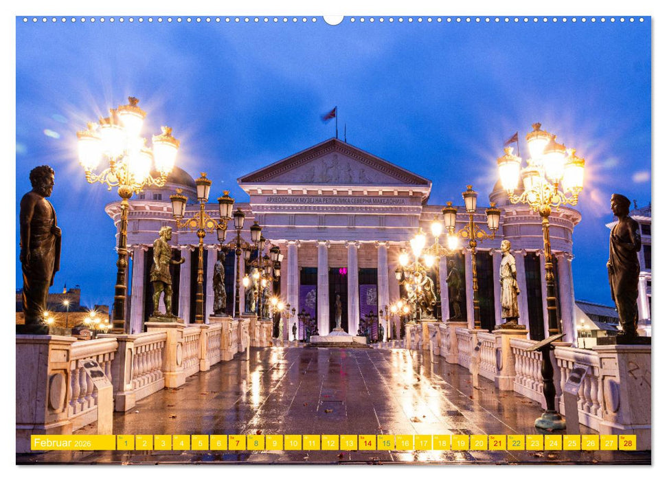Skopje - Nordmazedoniens überraschende Hauptstadt (CALVENDO Premium Wandkalender 2026)
