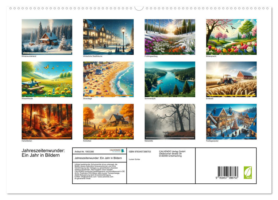 Jahreszeitenwunder: Ein Jahr in Bildern (CALVENDO Premium Wandkalender 2026)