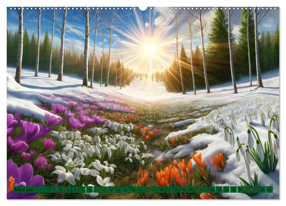 Jahreszeitenwunder: Ein Jahr in Bildern (CALVENDO Premium Wandkalender 2026)