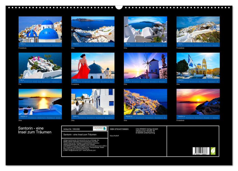 Santorin - eine Insel zum Träumen (CALVENDO Wandkalender 2026)