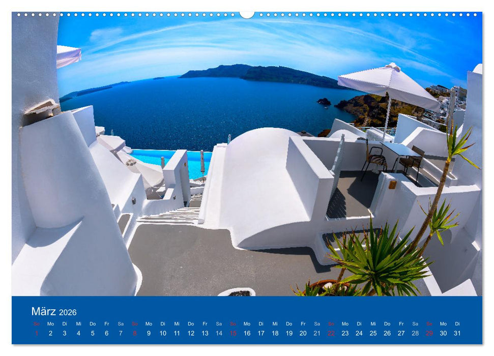 Santorin - eine Insel zum Träumen (CALVENDO Wandkalender 2026)