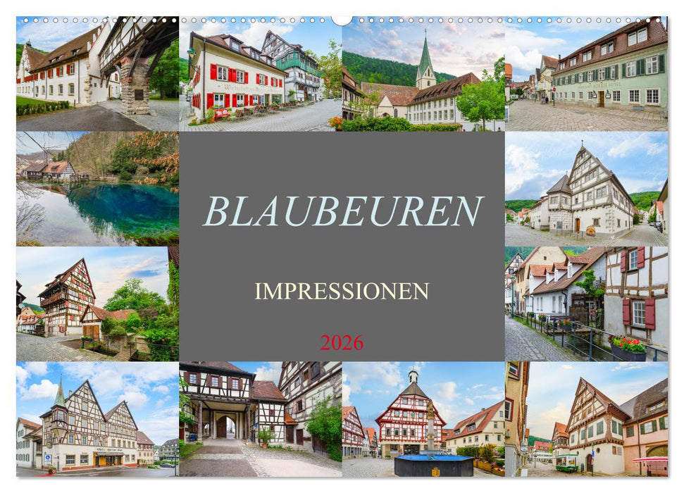 Blaubeuren Impressionen (CALVENDO Wandkalender 2026)