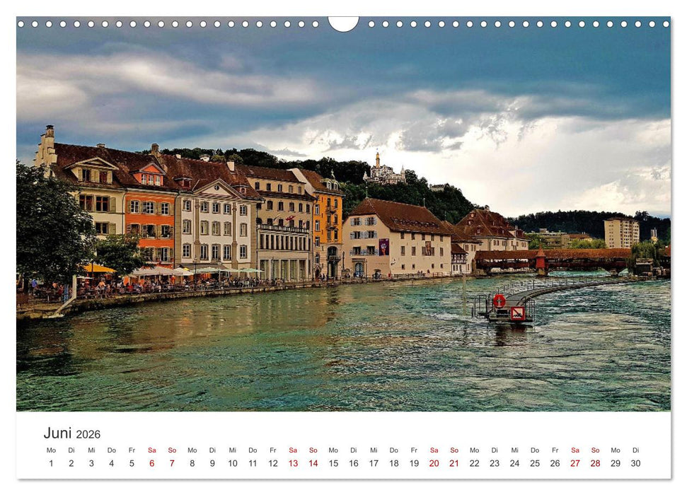 Luzern, die Stadt im Zentrum der Schweiz (CALVENDO Wandkalender 2026)