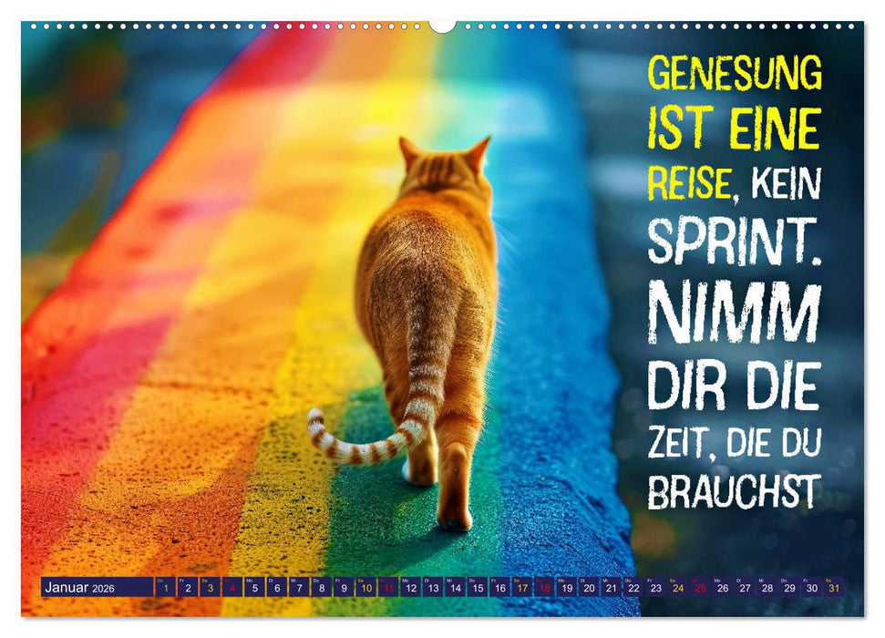 Gute Besserung - mit coolen Sprüchen (CALVENDO Premium Wandkalender 2026)