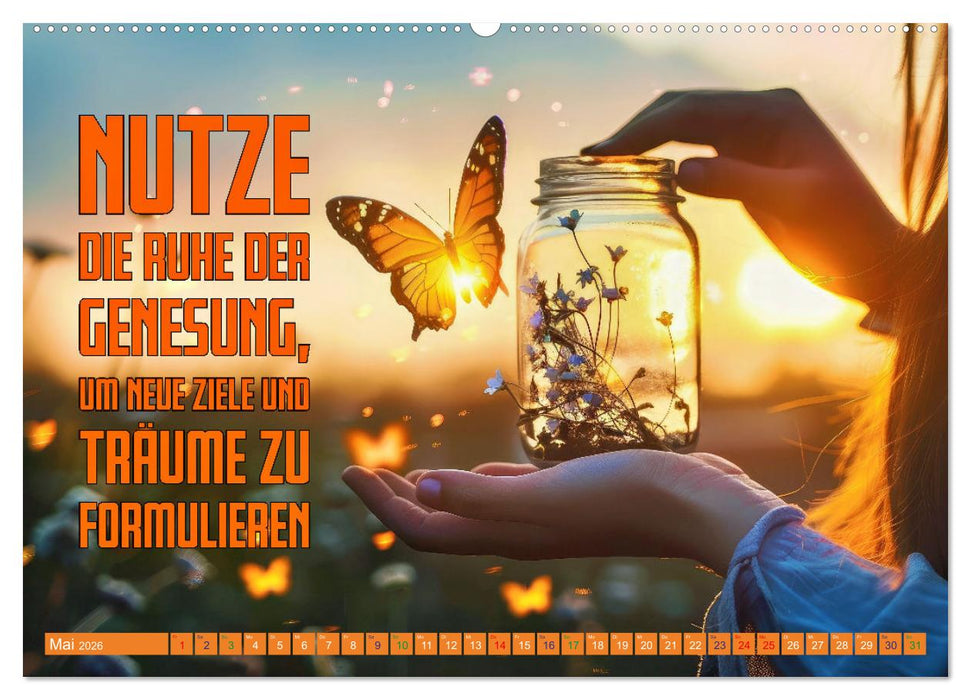 Gute Besserung - mit coolen Sprüchen (CALVENDO Premium Wandkalender 2026)