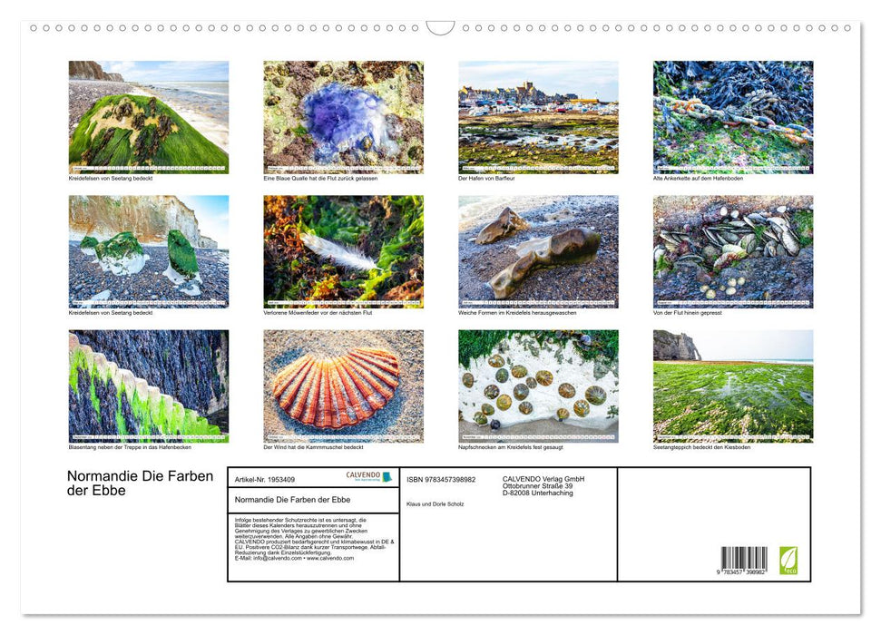 Normandie Die Farben der Ebbe (CALVENDO Wandkalender 2026)