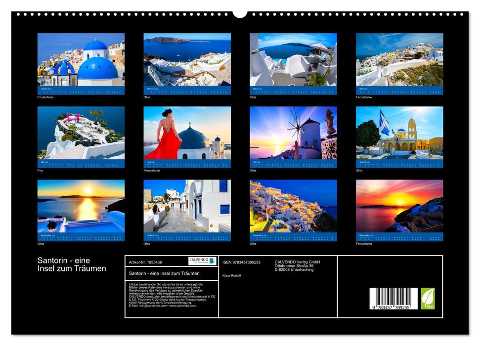 Santorin - eine Insel zum Träumen (CALVENDO Premium Wandkalender 2026)