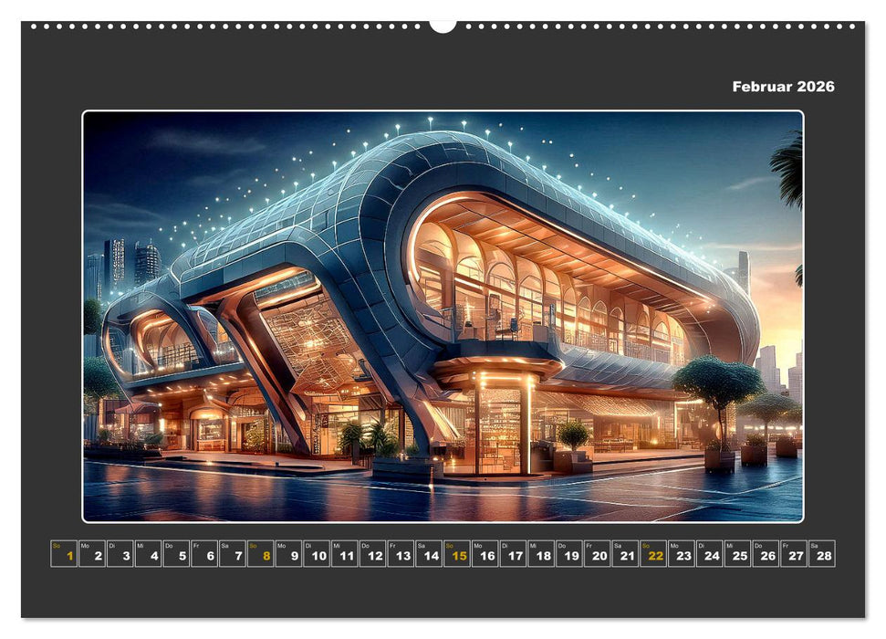 Zukunftsvision Megacity (CALVENDO Premium Wandkalender 2026)