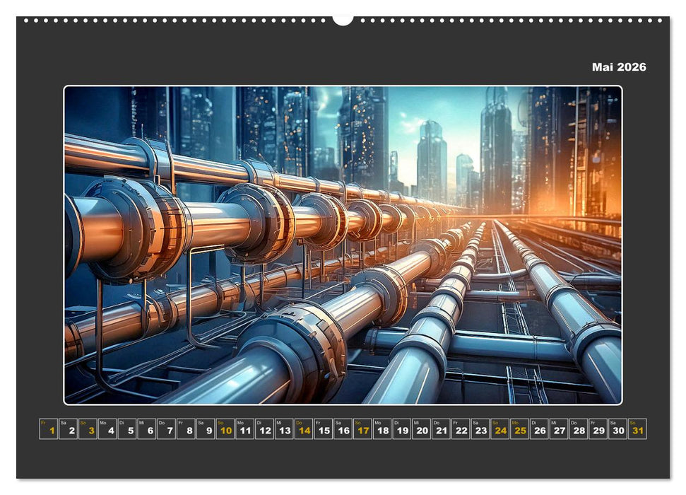 Zukunftsvision Megacity (CALVENDO Premium Wandkalender 2026)