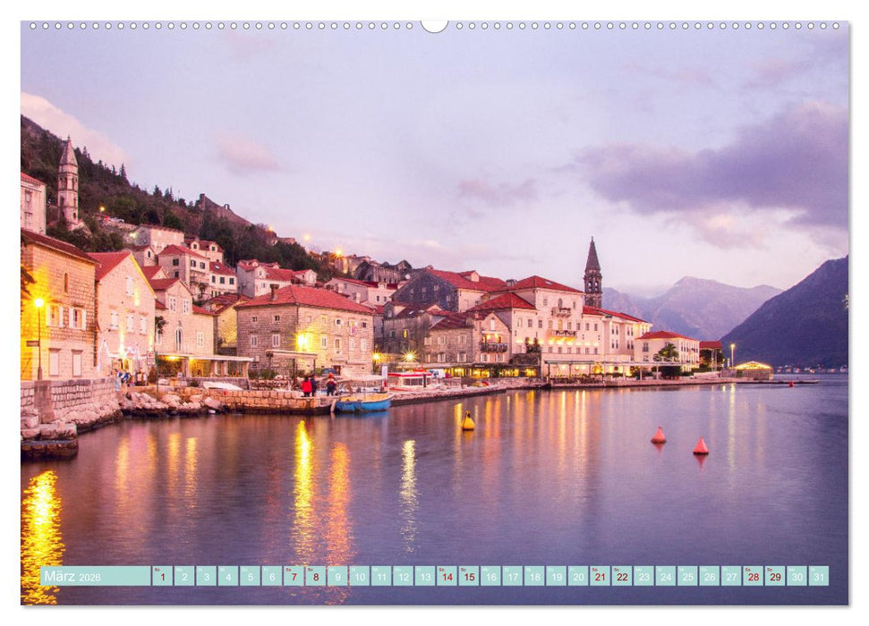 Perast in Montenegro - Romantisches Städtchen in faszinierender Landschaft (CALVENDO Premium Wandkalender 2026)