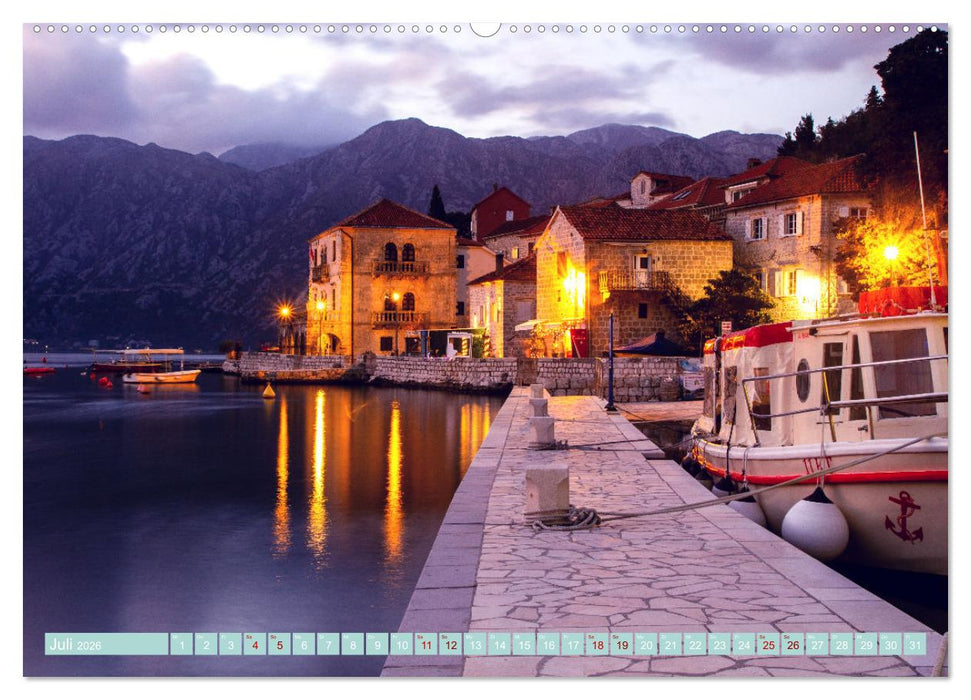 Perast in Montenegro - Romantisches Städtchen in faszinierender Landschaft (CALVENDO Premium Wandkalender 2026)