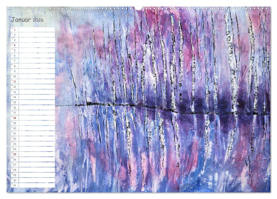 Gemalte Herbstträume - Eine malerische Reise in bunte Herbstlandschaften (CALVENDO Wandkalender 2026)