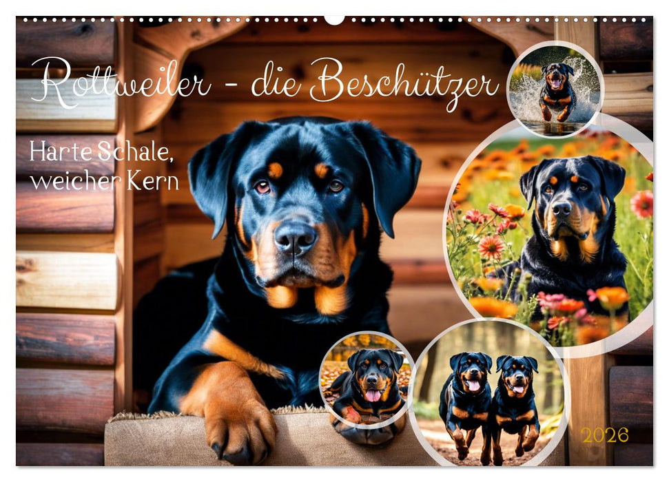 Rottweiler - die Beschützer (CALVENDO Wandkalender 2026)