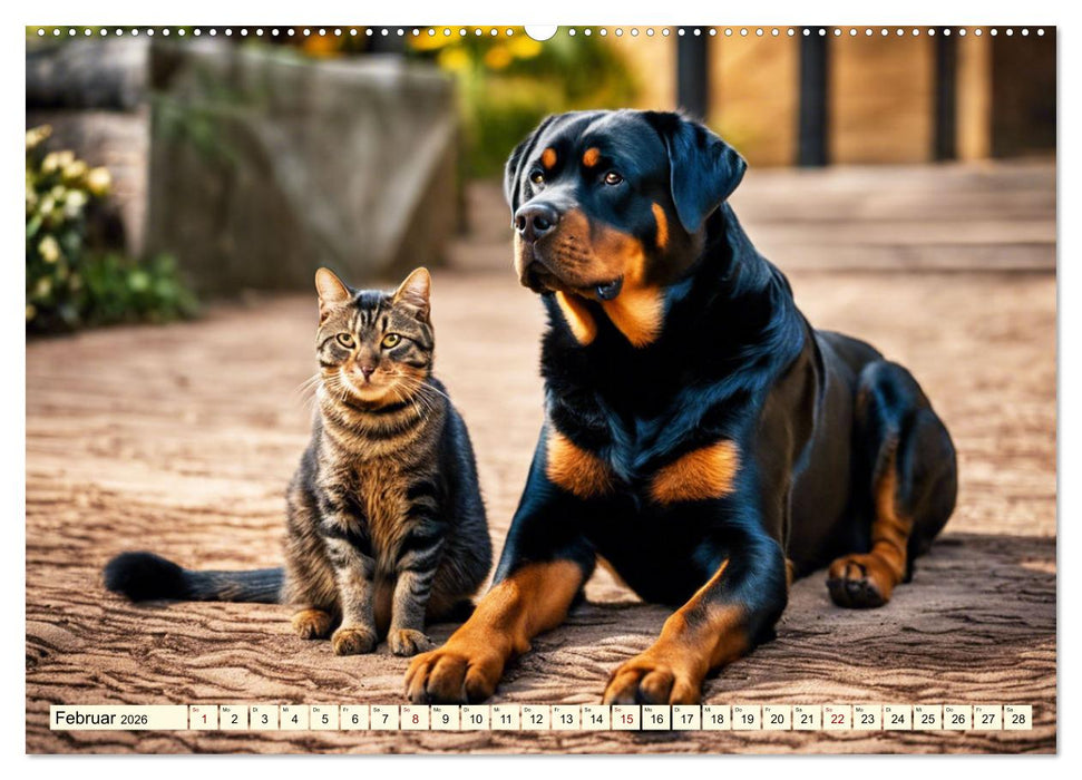 Rottweiler - die Beschützer (CALVENDO Wandkalender 2026)