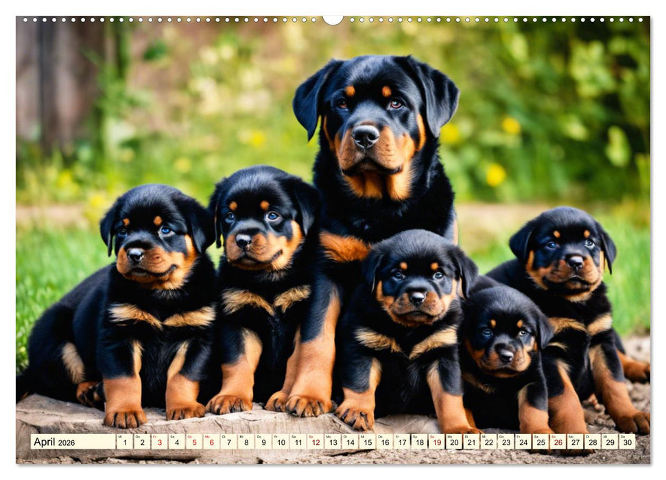 Rottweiler - die Beschützer (CALVENDO Wandkalender 2026)
