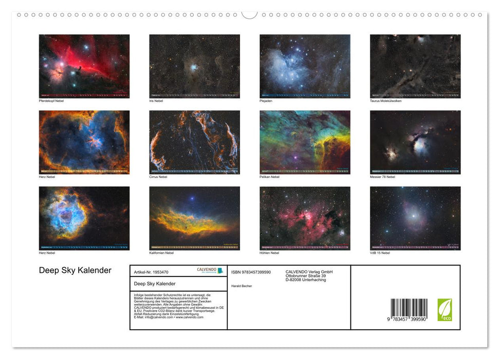 Deep Sky Kalender (CALVENDO Premium Wandkalender 2026)