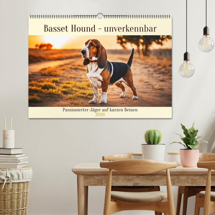 Basset Hound - unverkennbar (CALVENDO Wandkalender 2026)
