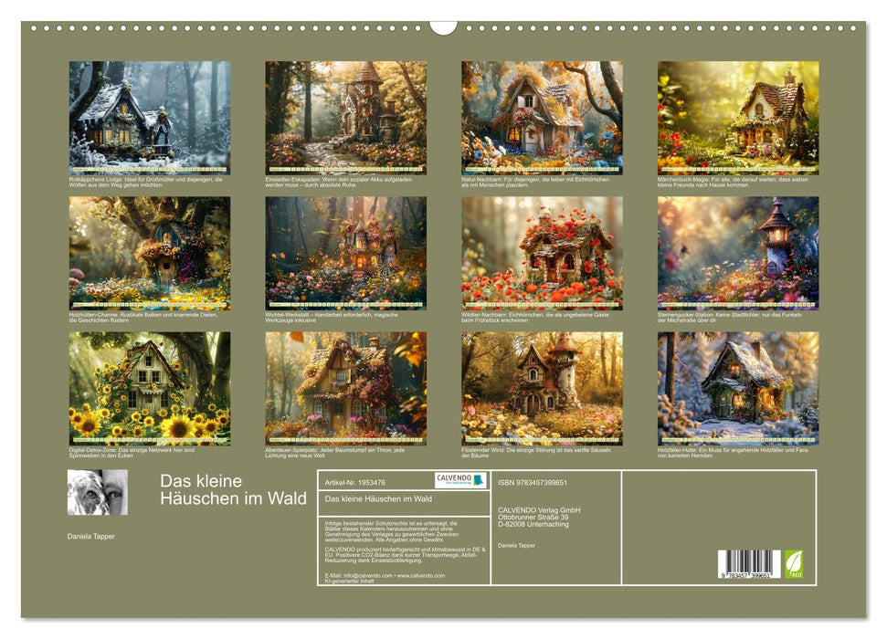 Das kleine Häuschen im Wald (CALVENDO Wandkalender 2026)