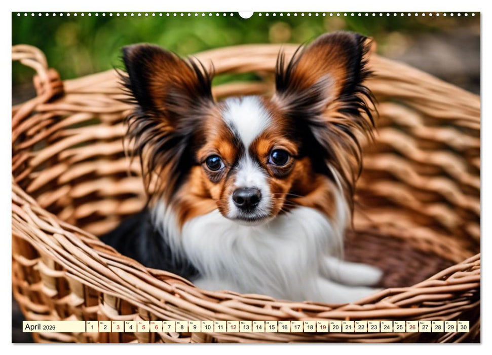 Papillon - bringt jedes Herz zum Schmelzen (CALVENDO Premium Wandkalender 2026)