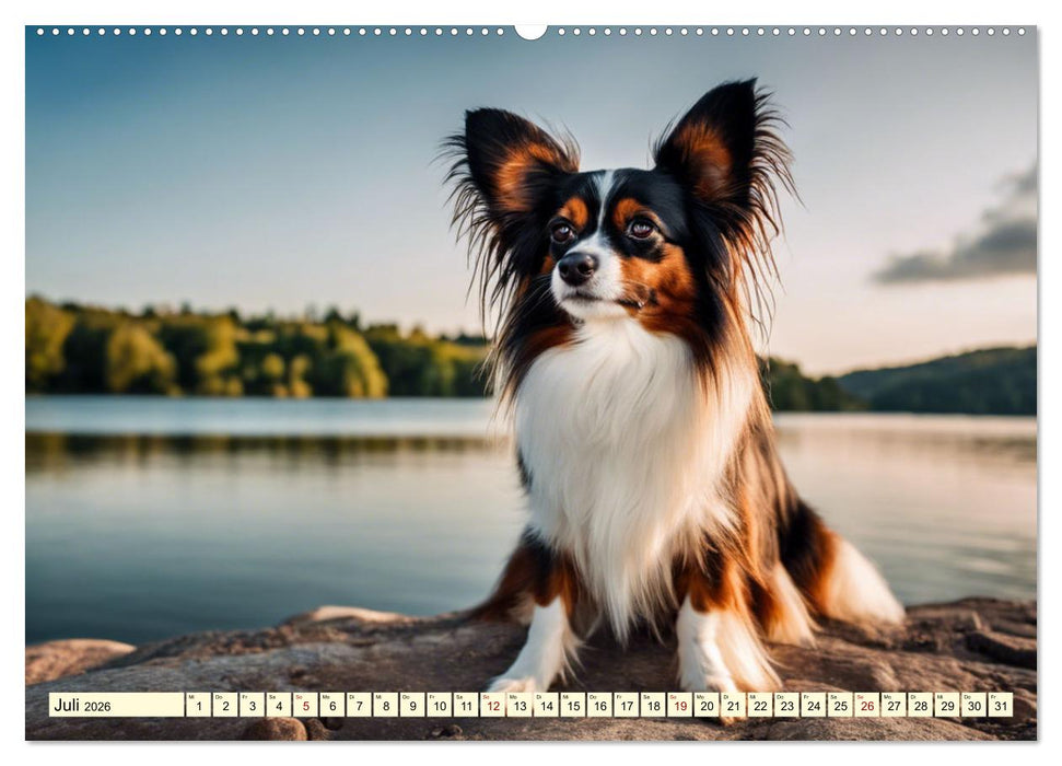 Papillon - bringt jedes Herz zum Schmelzen (CALVENDO Premium Wandkalender 2026)