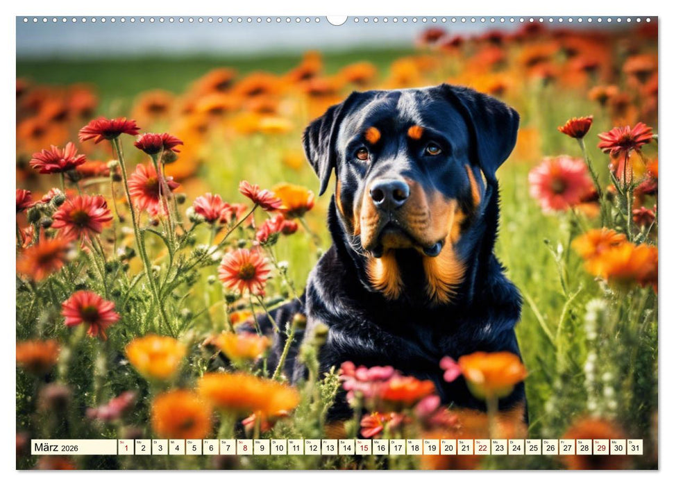 Rottweiler - die Beschützer (CALVENDO Premium Wandkalender 2026)