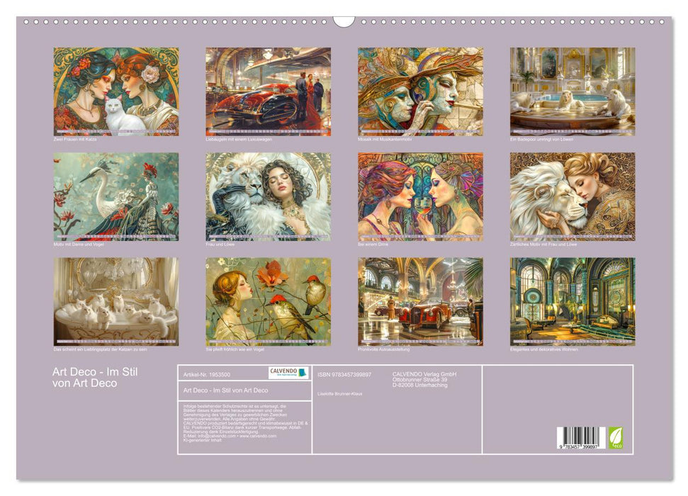 Art Deco - Im Stil von Art Deco (CALVENDO Wandkalender 2026)