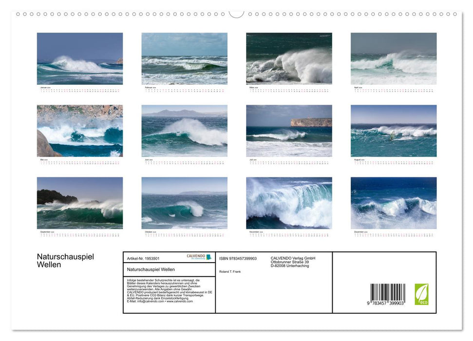 Naturschauspiel Wellen (CALVENDO Premium Wandkalender 2026)