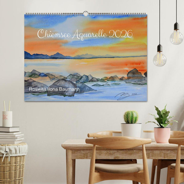Chiemsee Aquarelle (CALVENDO Wandkalender 2026)