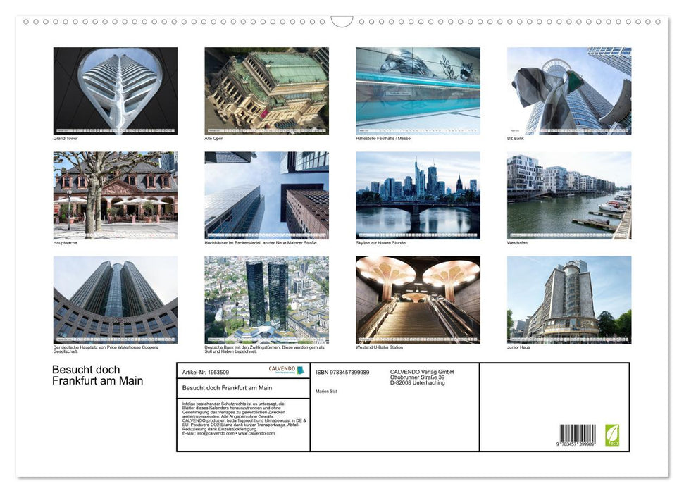 Besucht doch Frankfurt am Main (CALVENDO Wandkalender 2026)