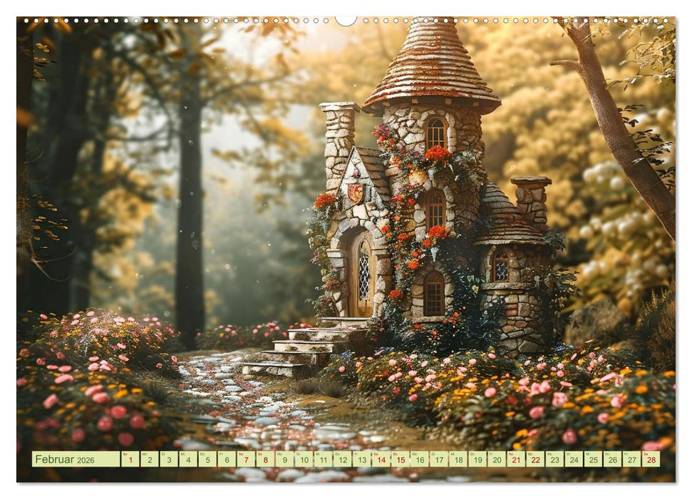 Das kleine Häuschen im Wald (CALVENDO Premium Wandkalender 2026)