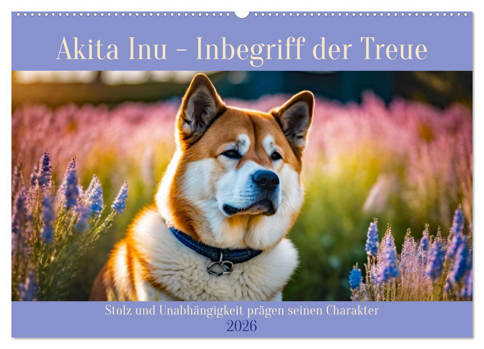 Akita Inu - Inbegriff der Treue (CALVENDO Wandkalender 2026)