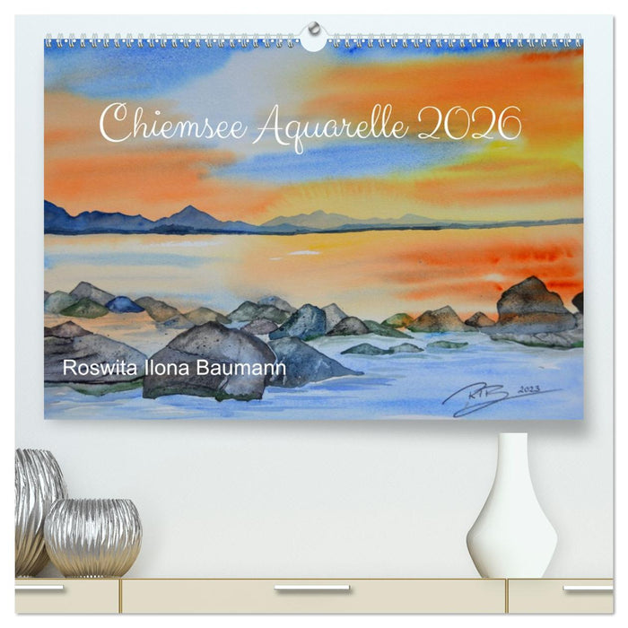 Chiemsee Aquarelle (CALVENDO Premium Wandkalender 2026)