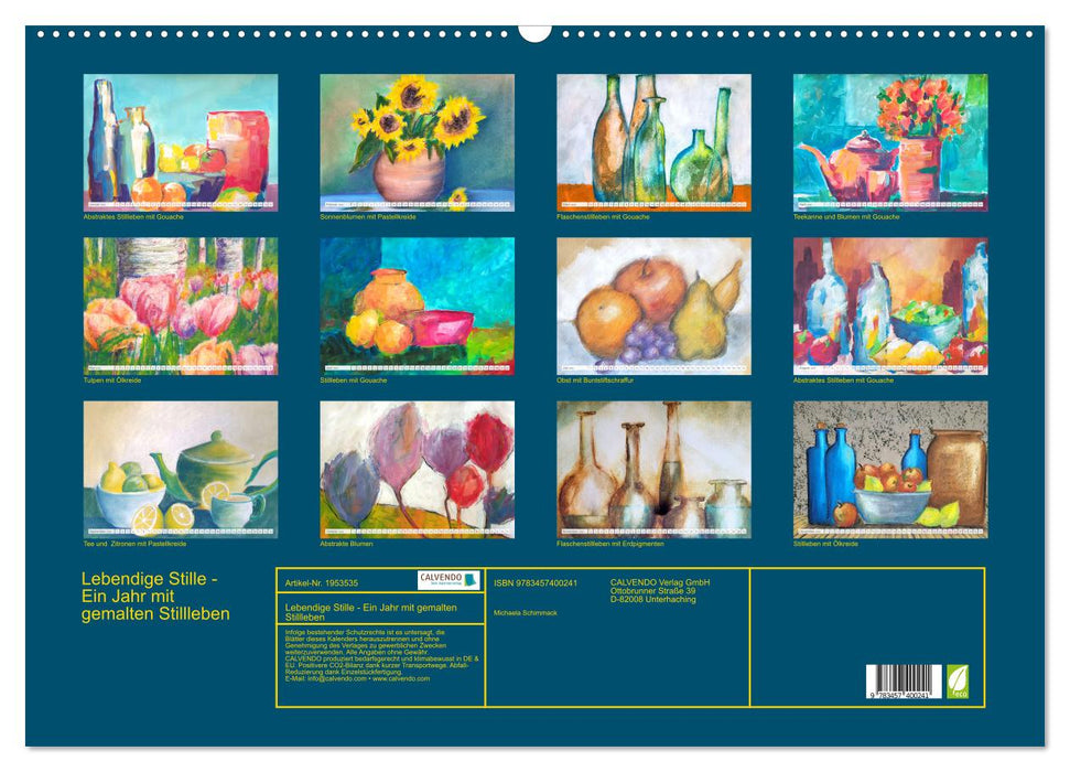 Lebendige Stille - Ein Jahr mit gemalten Stillleben (CALVENDO Wandkalender 2026)