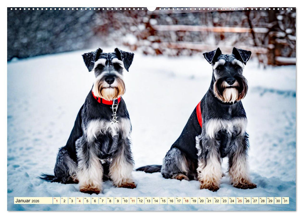 Schnauzer - vielseitige Allrounder (CALVENDO Wandkalender 2026)