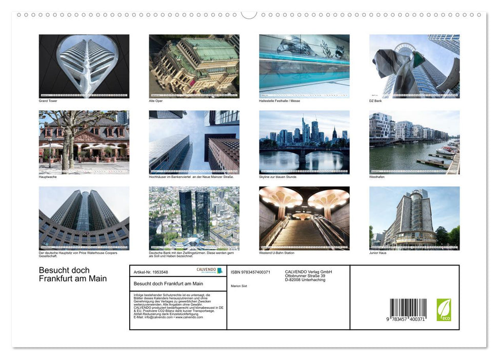 Besucht doch Frankfurt am Main (CALVENDO Premium Wandkalender 2026)