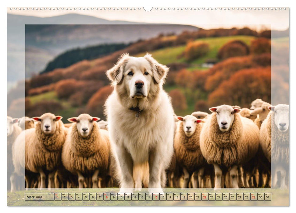 Majestätische Pyrenäen Berghunde (CALVENDO Wandkalender 2026)