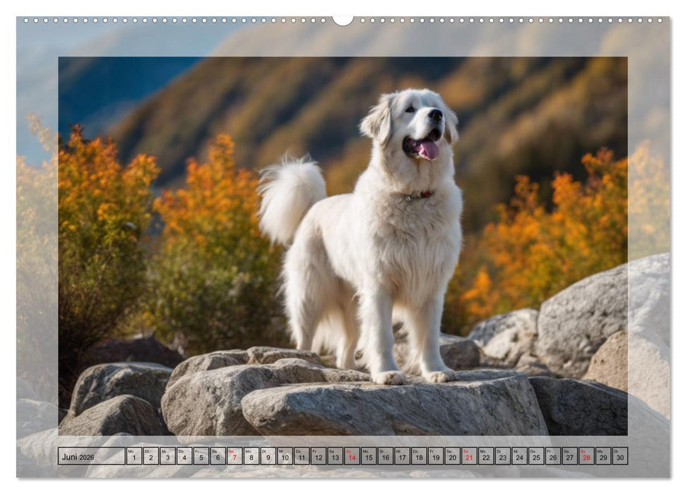 Majestätische Pyrenäen Berghunde (CALVENDO Wandkalender 2026)