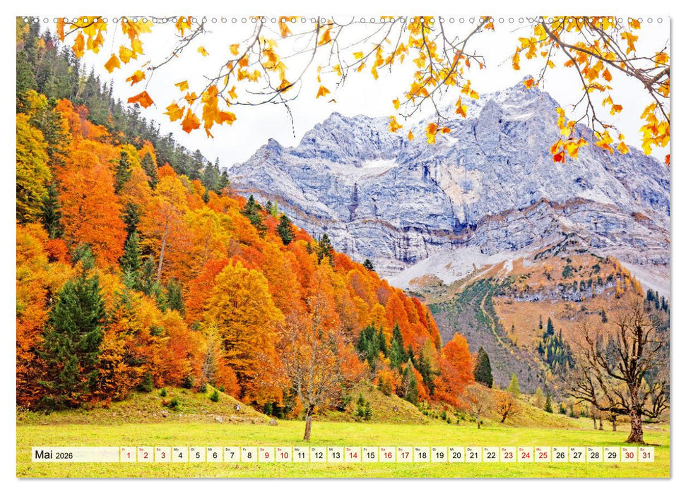 Herbstflammen im Karwendel- und Wettersteingebirge (CALVENDO Premium Wandkalender 2026)